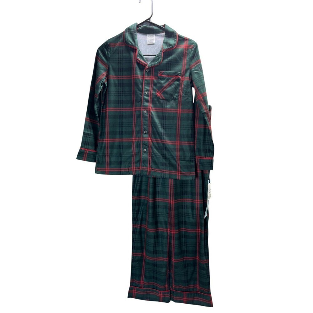 Hearth & Hand Pajamas Set Women's Size 12 Green Red Plaid With Magnolia
